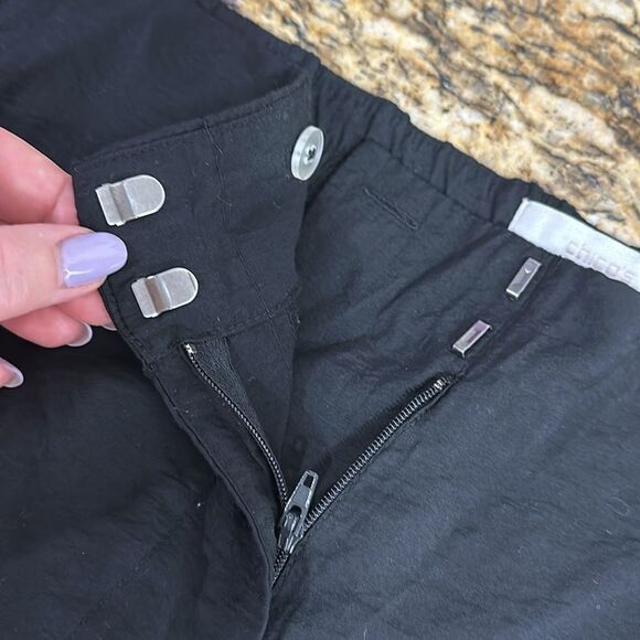 Chico’s Black Viscose Blend Tapered Leg Ankle Pants Size XL - Picture 7 of 10